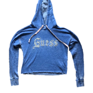 Guess blue cropped sweatshirt